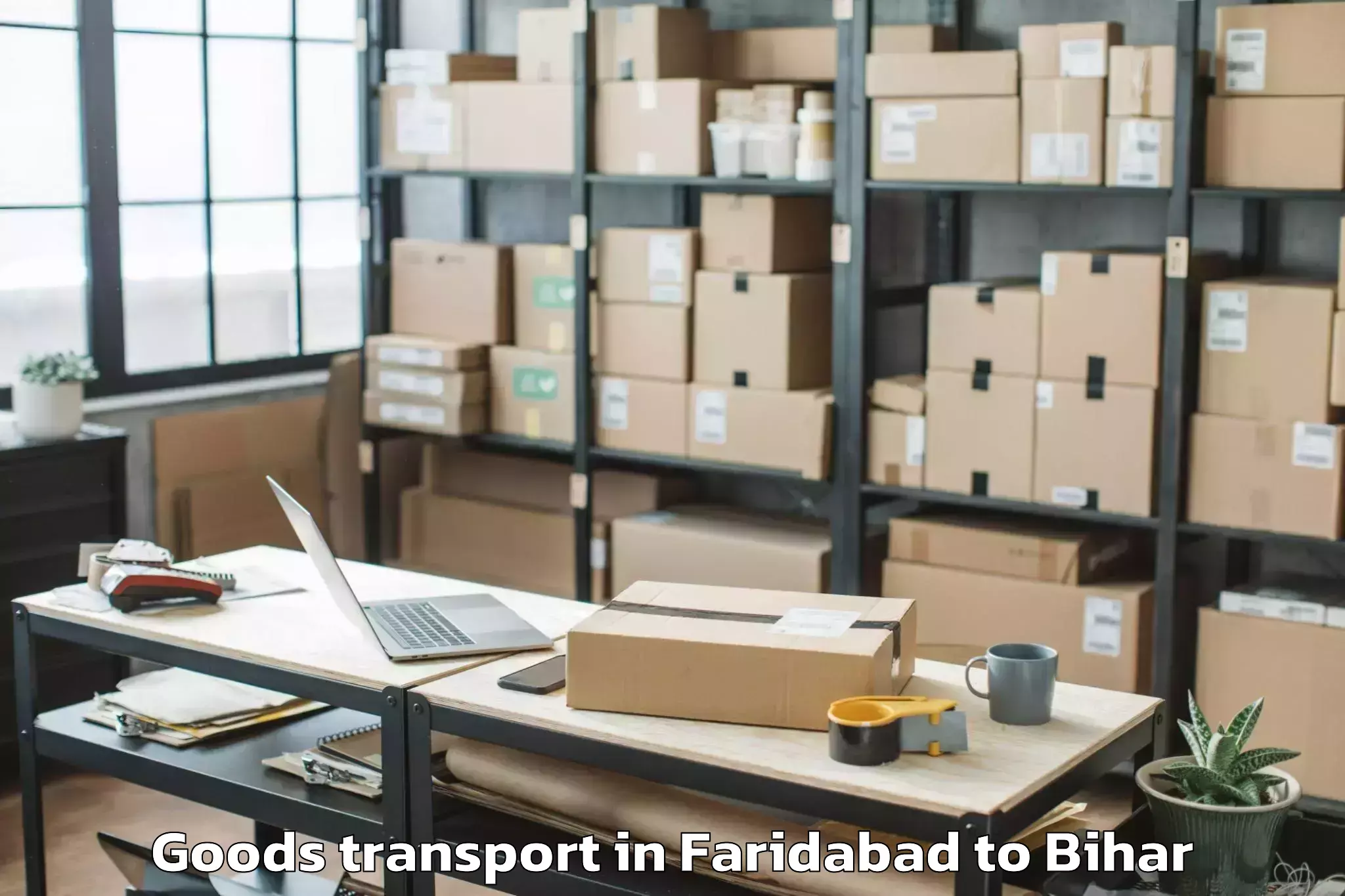 Affordable Faridabad to Kusheshwar Asthan Purbi Goods Transport